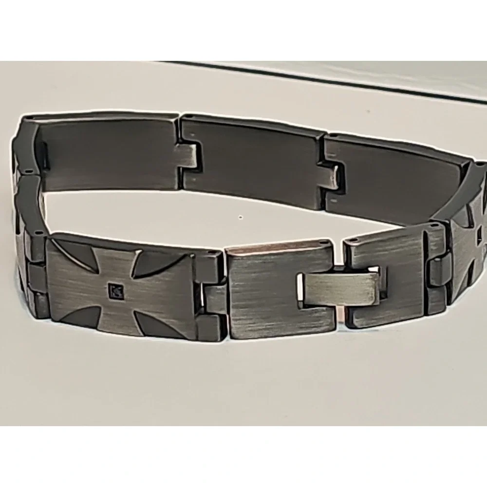 Stainless Steel Brushed Bracelet Mens Wrist Bracelets 8.5 Inches